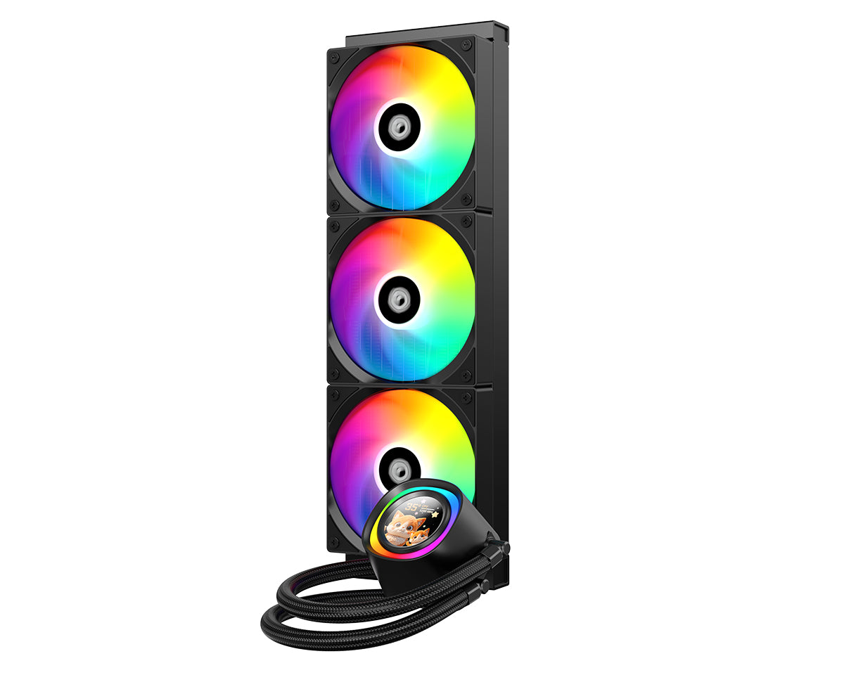 ID Cooling Liquid Cooler FX360 LCD ARGB AIO 360mm Black