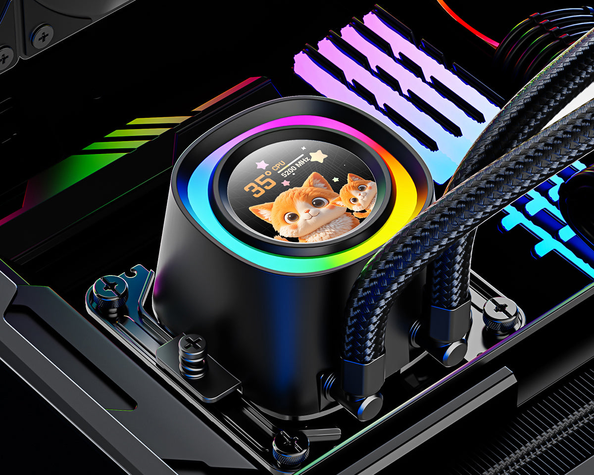 ID Cooling Liquid Cooler FX360 LCD ARGB AIO 360mm Black