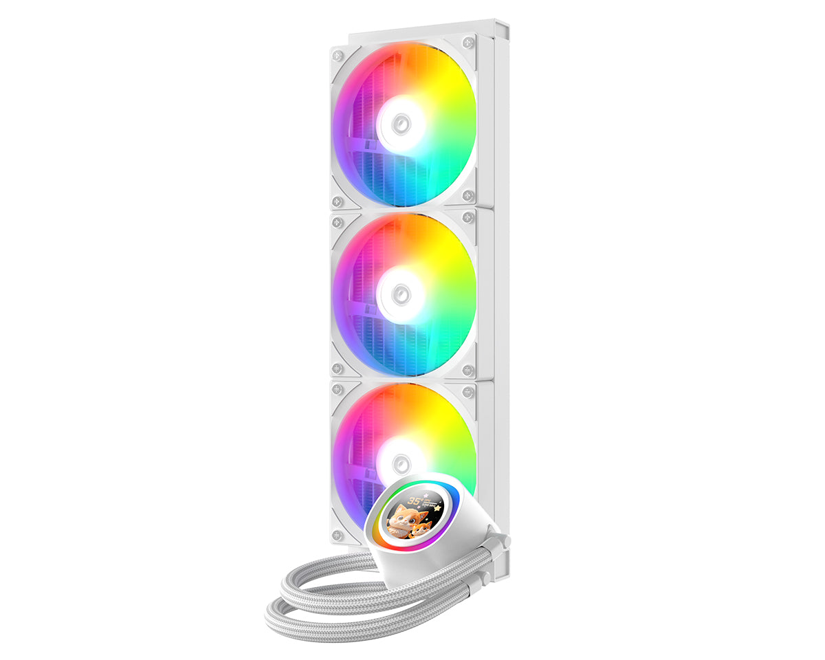 ID Cooling Liquid Cooler FX360 LCD ARGB AIO 360mm White