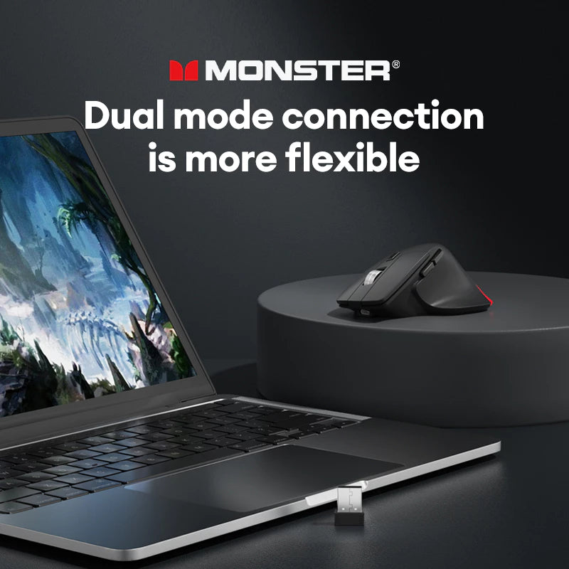 Monster Mouse Airmars M1 Bluetooth Wireless Vertical Mouse RGB