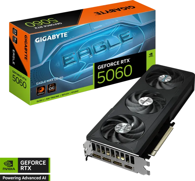 Gigabyte Graphic Card RTX 5060 Eagle Max OC 8GB Triple Fan