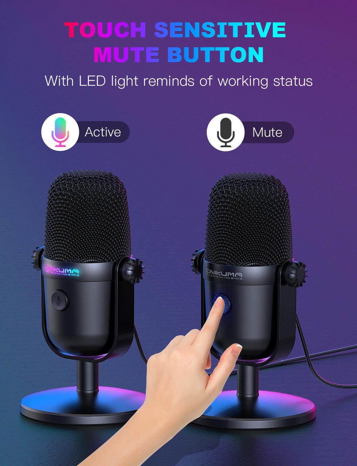 Onikuma Microphone M830 USB Condenser 50Hz To 60 Hz Touch