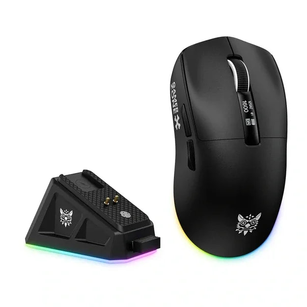Onikuma Mouse DM07 PAW 3311 24000 DPI 1K Polling Rate RGB With Charging Dock