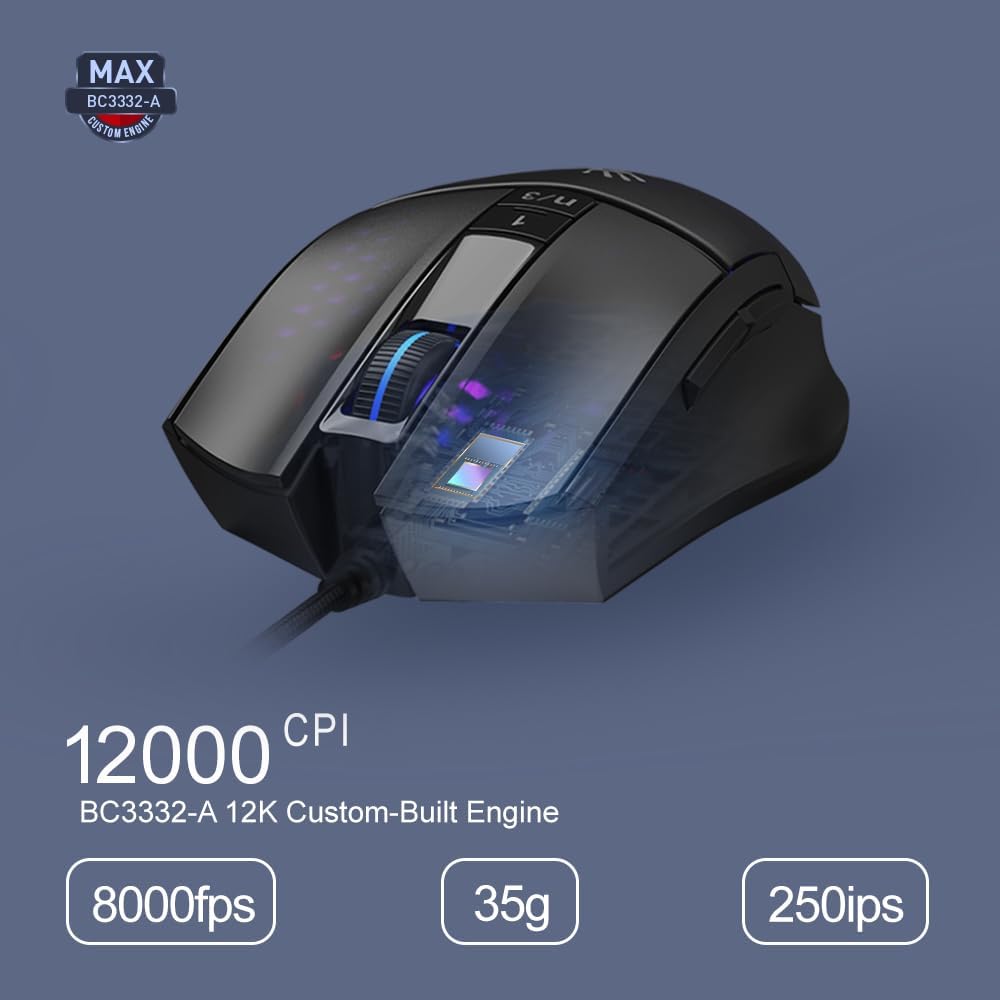Bloody Mouse L65 Max RGB Lightweight GAMING MOUSE Black