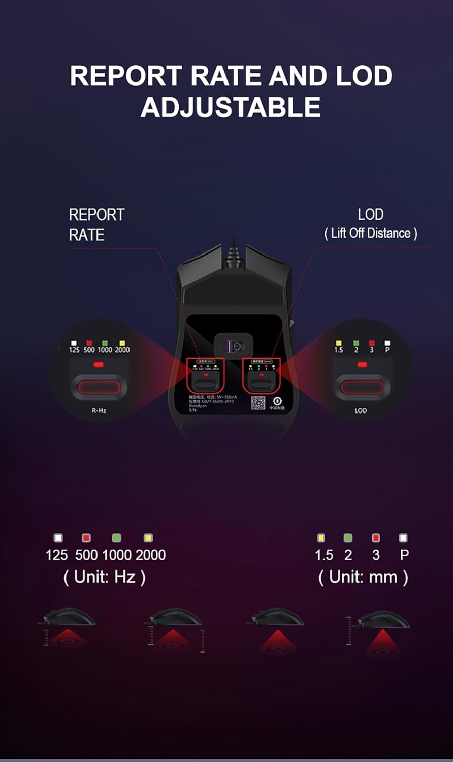 Bloody Mouse L65 Max RGB Lightweight GAMING MOUSE Black