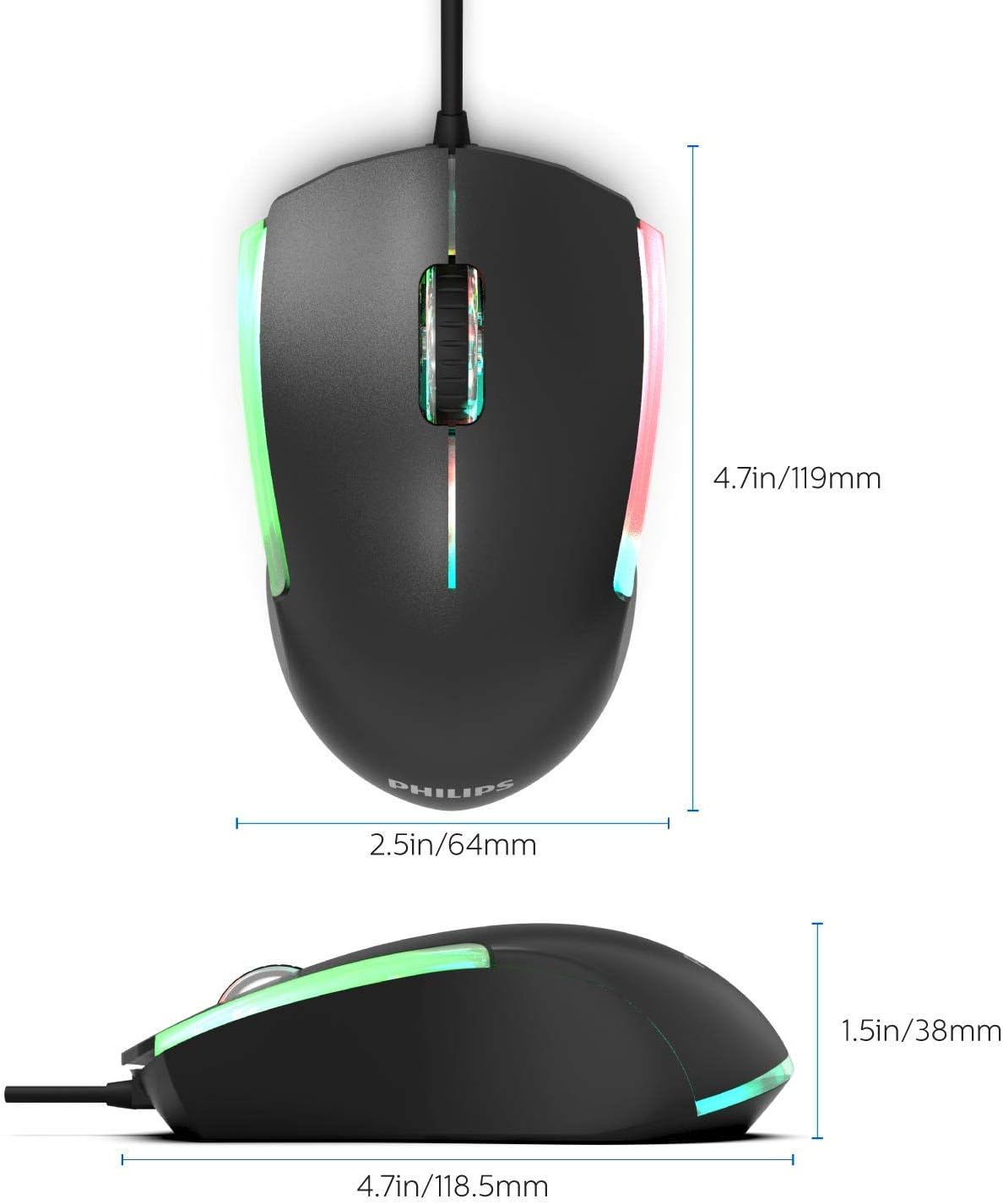 Philips Mouse G314 Gaming Mouse Wired 1200DPI
