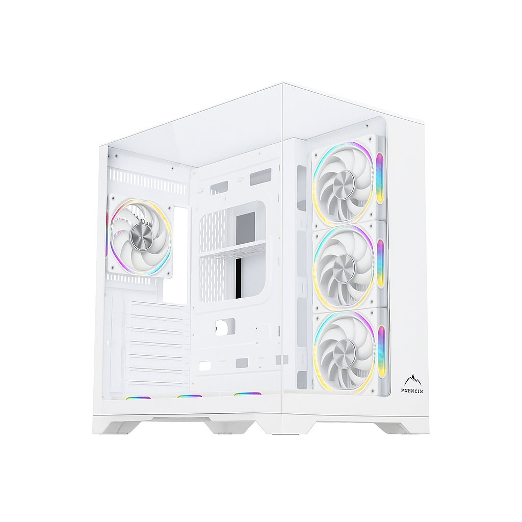 Frozer Casing Skyline White 4x infinity Reverse Blade Fan Micro ATX