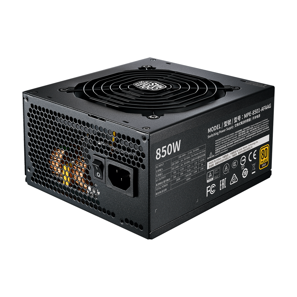 Cooler Master Power Supply 850 MWE V2 GOLD FM