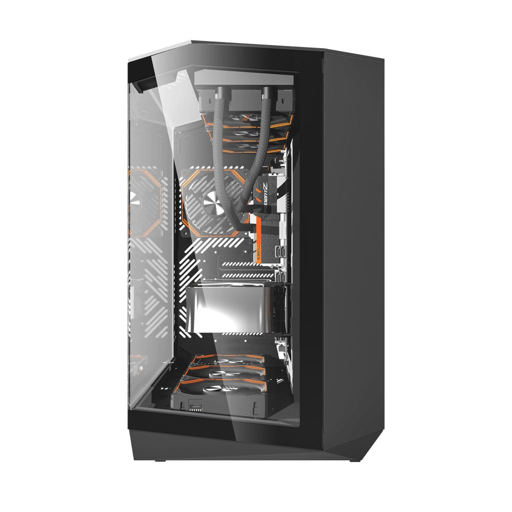 Darkflash Casing DY470 Black ATX No Fans