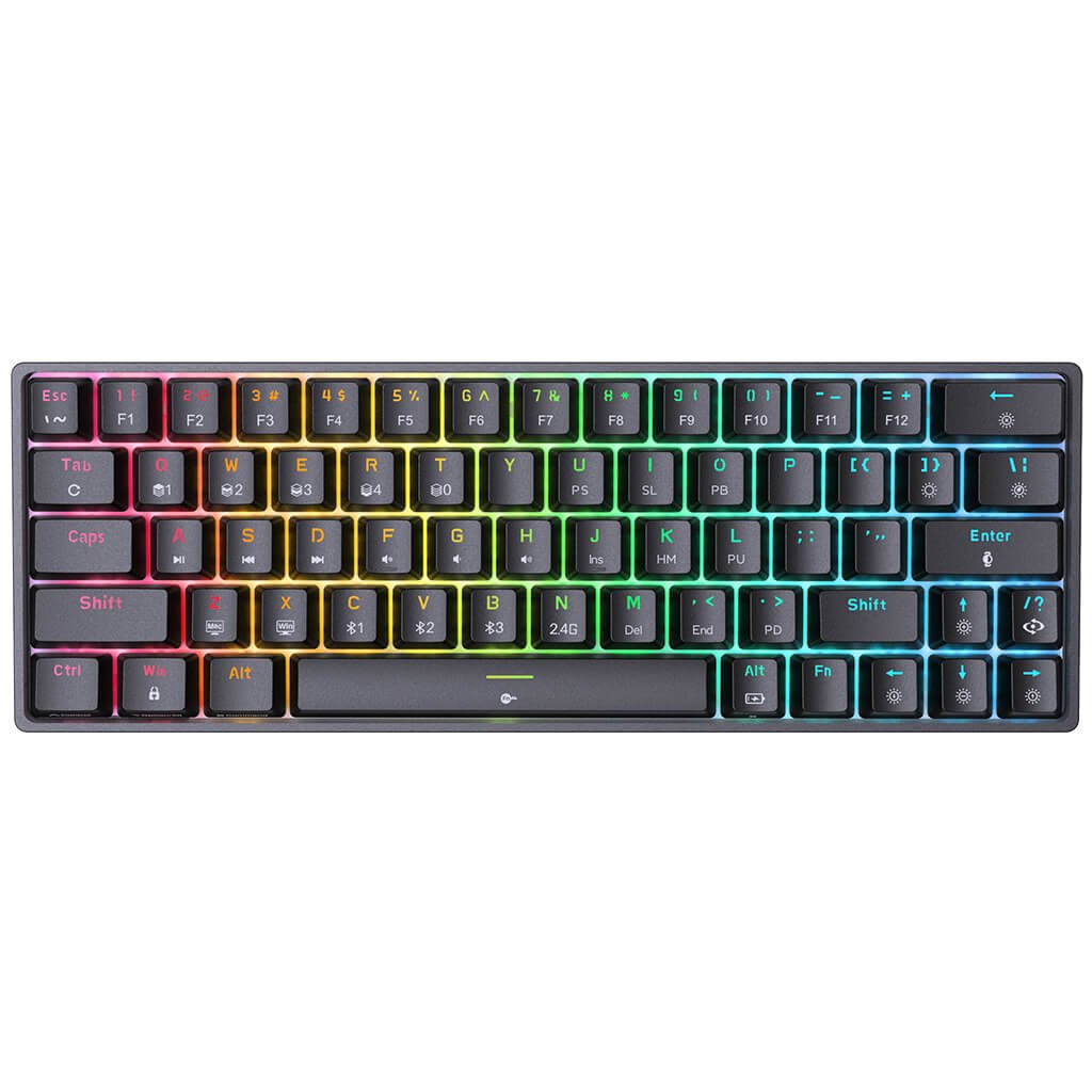 Kemove Keyboard TMKB T63 60% Wireless Mechanical Black Red Switch
