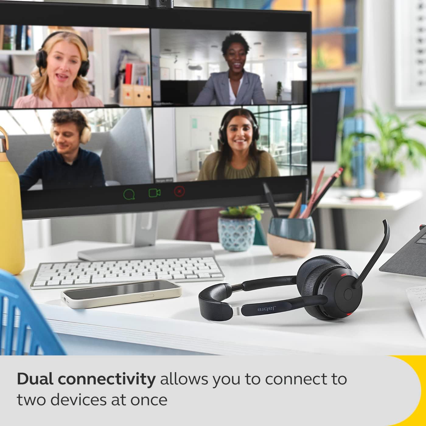 Jabra Headset Evolve2 55 Wireless Stero With Charging Dock