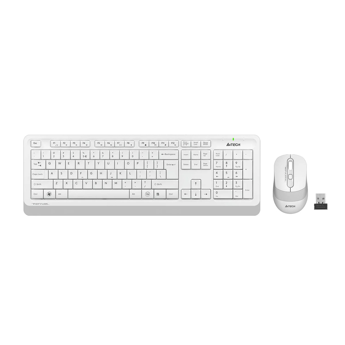 A4tech Keyboard Mouse FG1010S 2.4G Wireless Desktop Set White