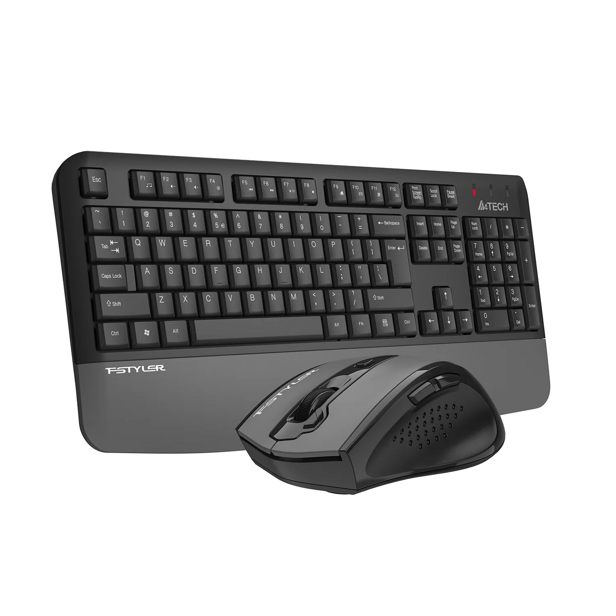 A4Tech Keyboard Mouse FG2500S Plus 2.4G Wireless Desktop Set Grey