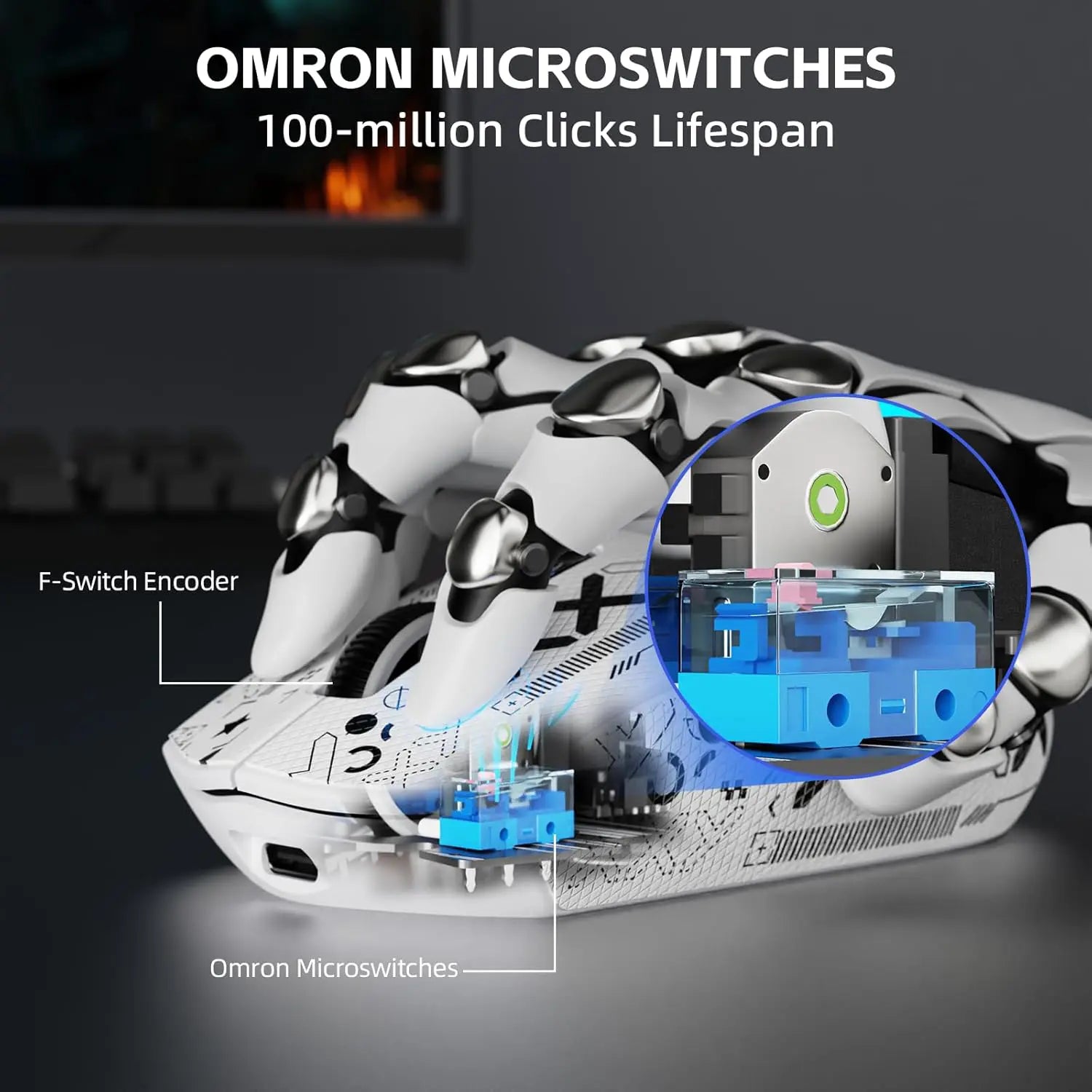 Attack Shark Mouse G3 Pro Tri-mode RGB charging Dock 2.4G/USB-C Wired/BT 25K DPI