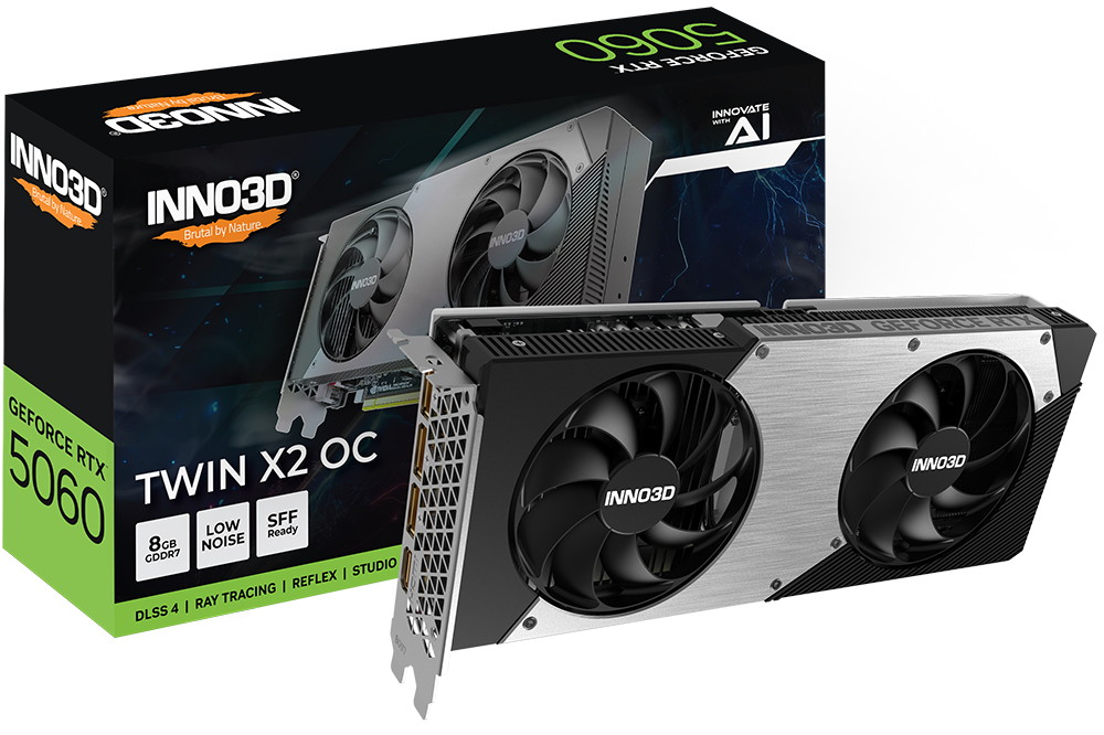 Inno3D Graphics Card RTX 5060 8GB Twin X2 OC