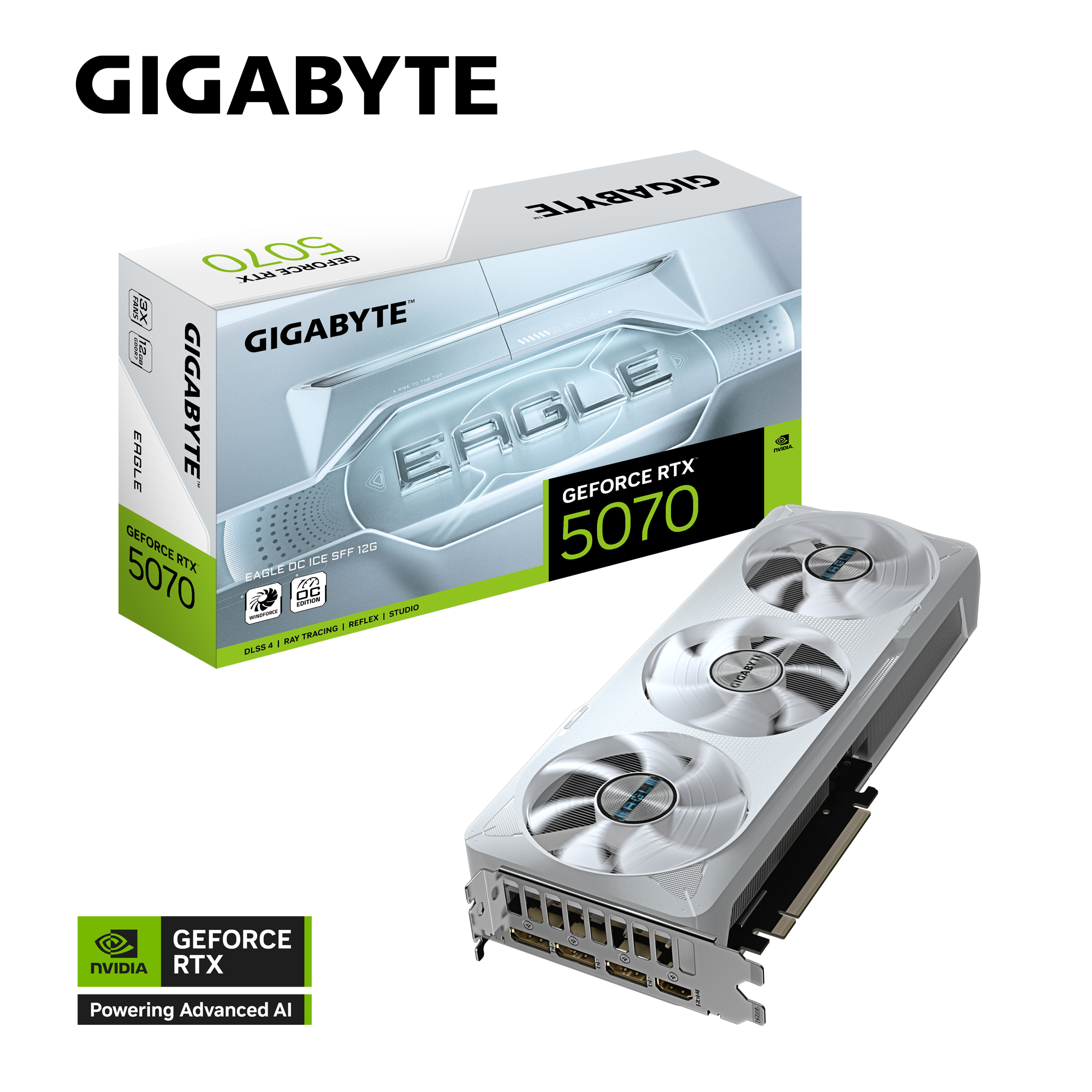 Gigabyte Graphic Card RTX 5070 12GB EAGLE OC ICE SFF