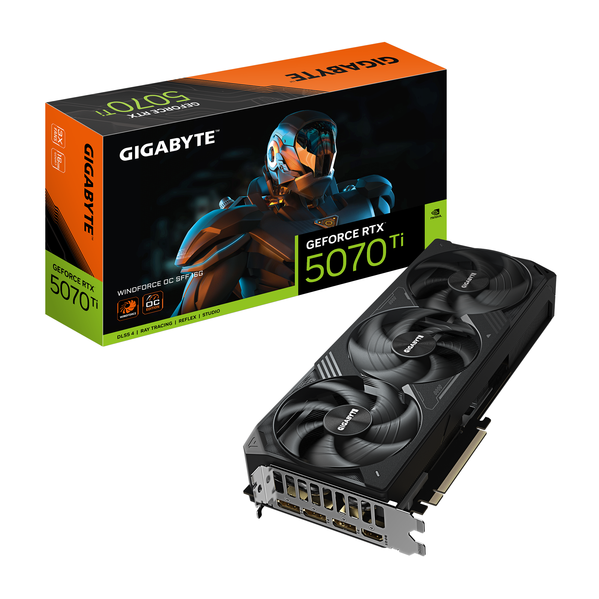 Gigabyte Graphic Card RTX 5070 Ti Windforce OC SFF 16GB