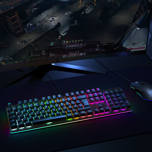 Aukey Keyboard KMG12 Mechanical 104 key Red Switch