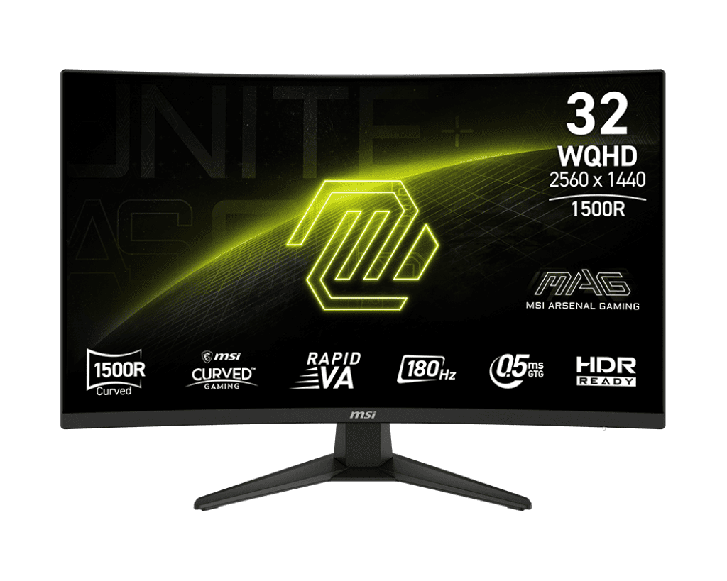 MSI LED Monitor MAG 321CQF E18 32″ (2560×1440) WQHD 180Hz 0.5ms Rapid VA Curved