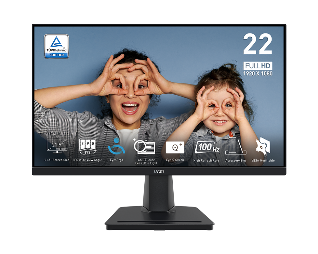 MSI LED Monitor PRO MP225, 21.5″ (1920×1080) FHD 100Hz IPS