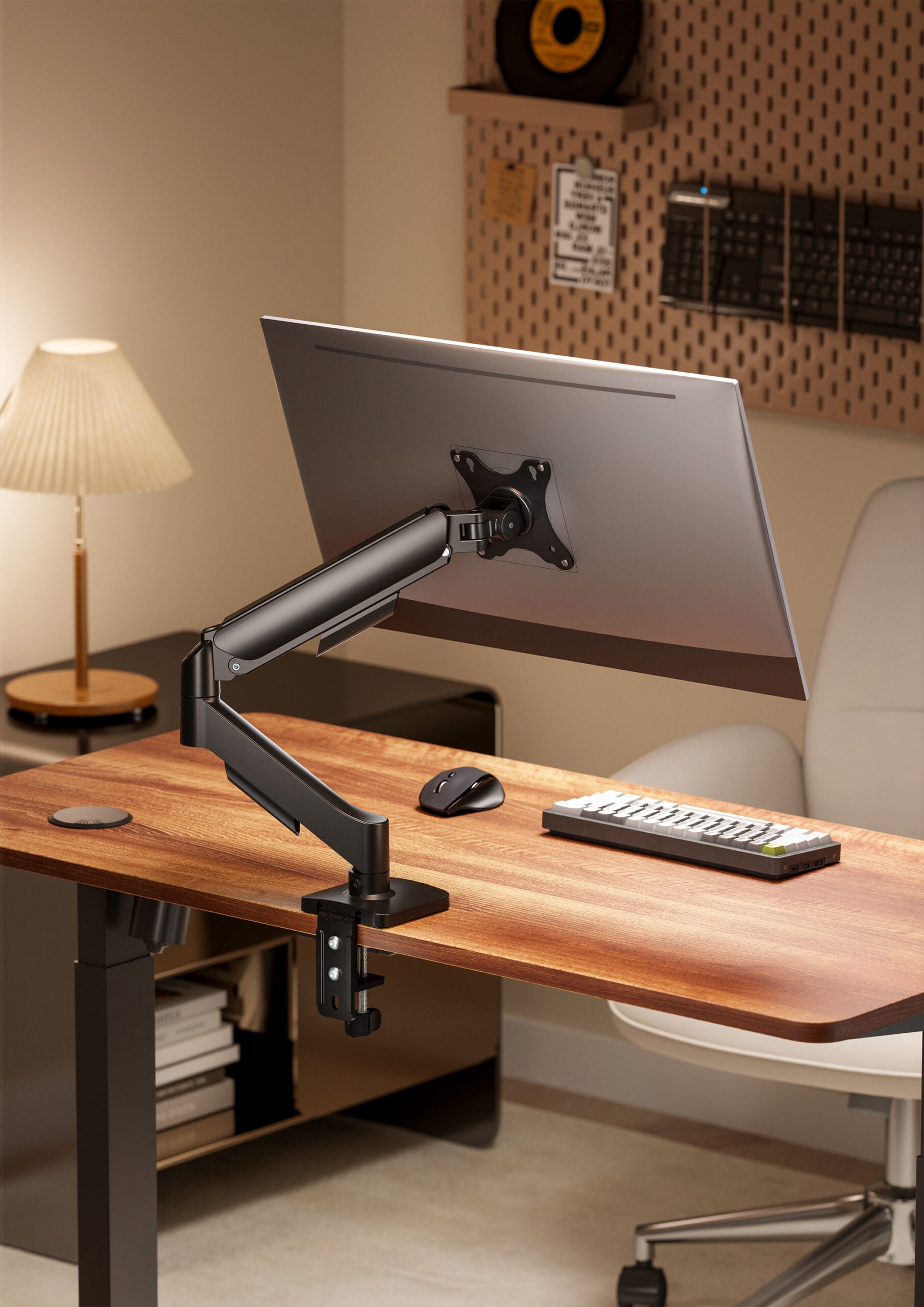 MXG LED Stand EMA-12 Economical Mechanical Spring Single Monitor Arm