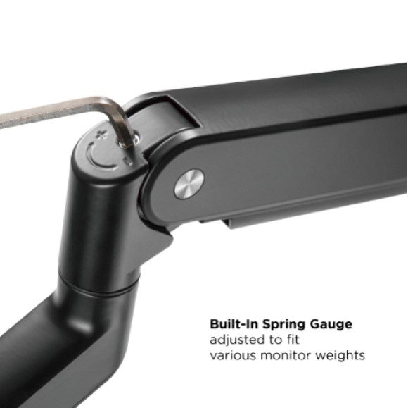 MXG LED Stand BMA-36 Triple Monitor Premium Aluminum Spring-Assisted With 3.0 USB