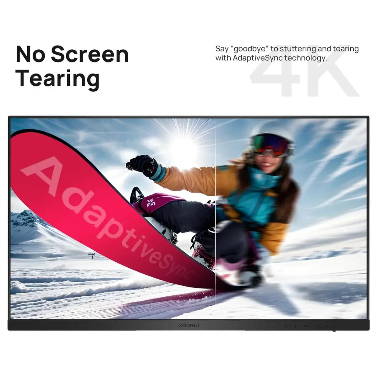 KOORUI Led Monitor N07 27 Inch 4K Monitor, UHD IPS