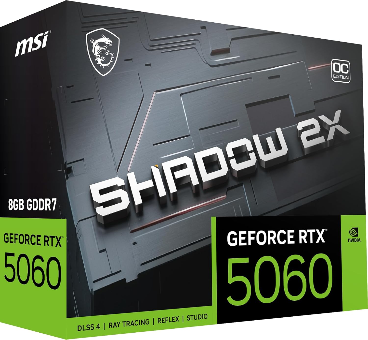 MSI Graphic Card RTX 5060 8GB Shadow 2X OC