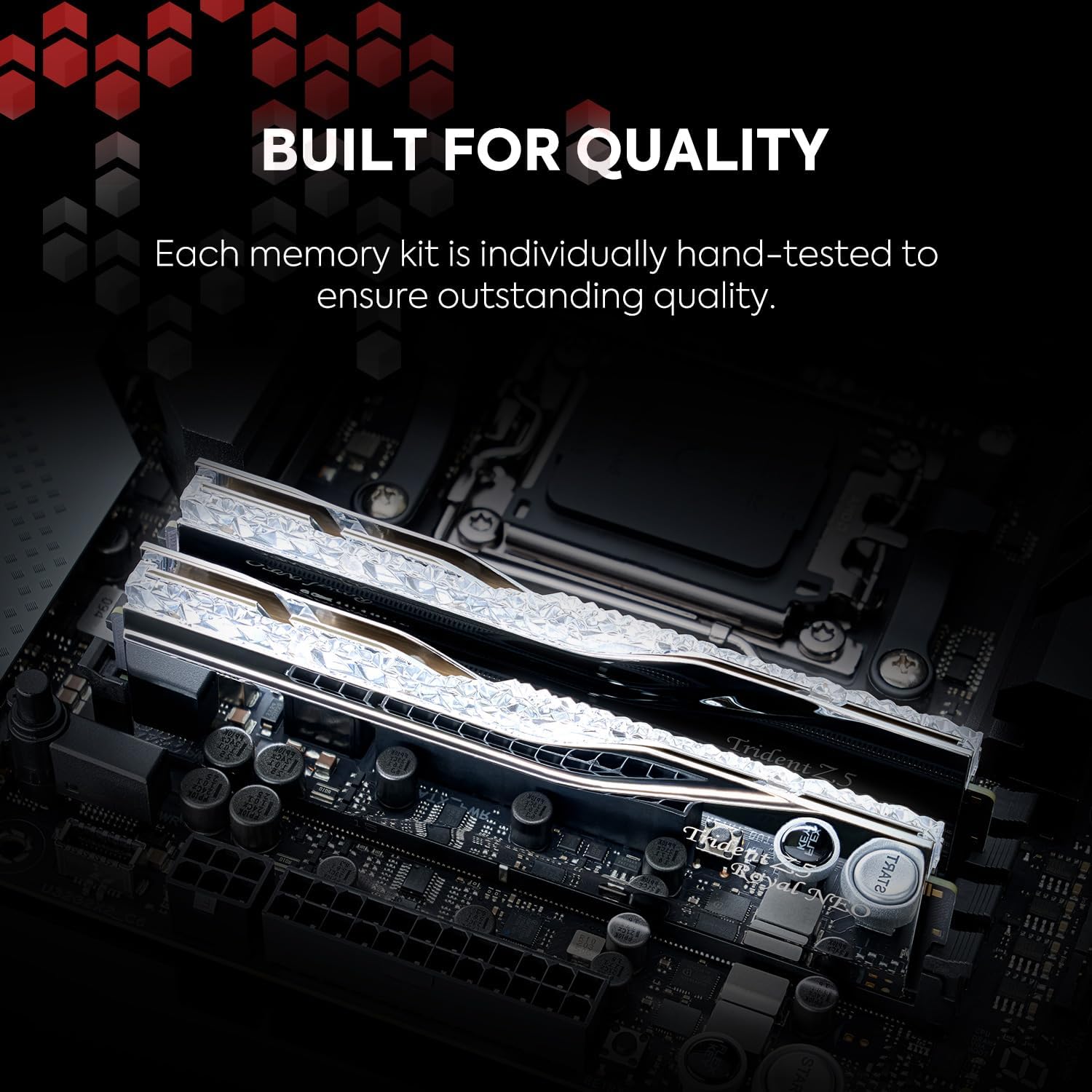 G Skills Ram Desktop 32GB (16x2) 6000MHZ CL28-36 DDR5 Trident Z5 Royal Neo Series F5-6000J2836G16GX2-TR5NS