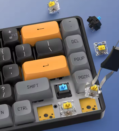 Aigo Keyboard A68 Tri-Mode yellow Hot Swappable Switches