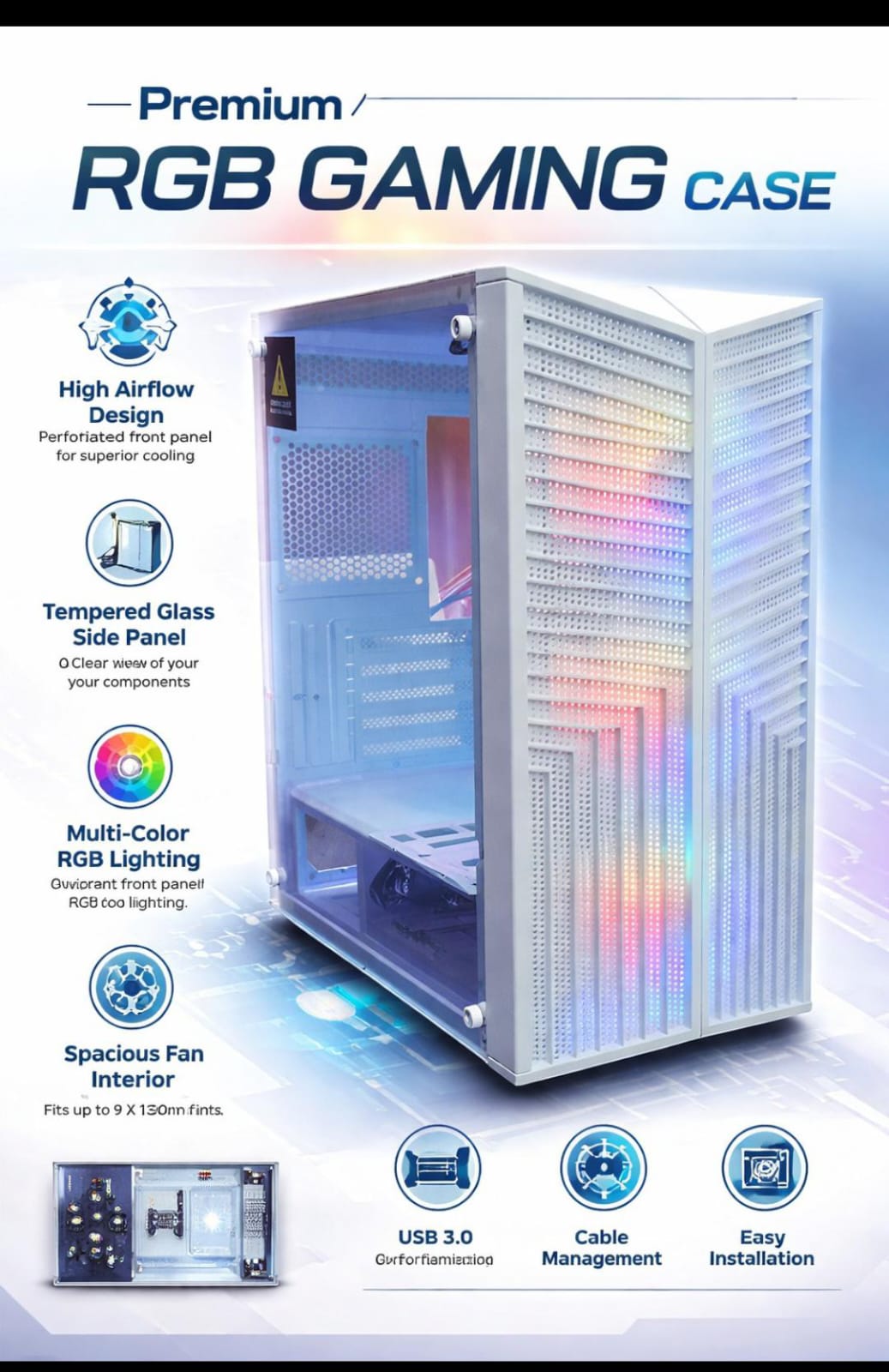Thunder Casing Saber TGC 1008 White 3 RGB Fans Price in Pakistan ...