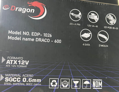 Edragon Power Supply Draco 600 Watt