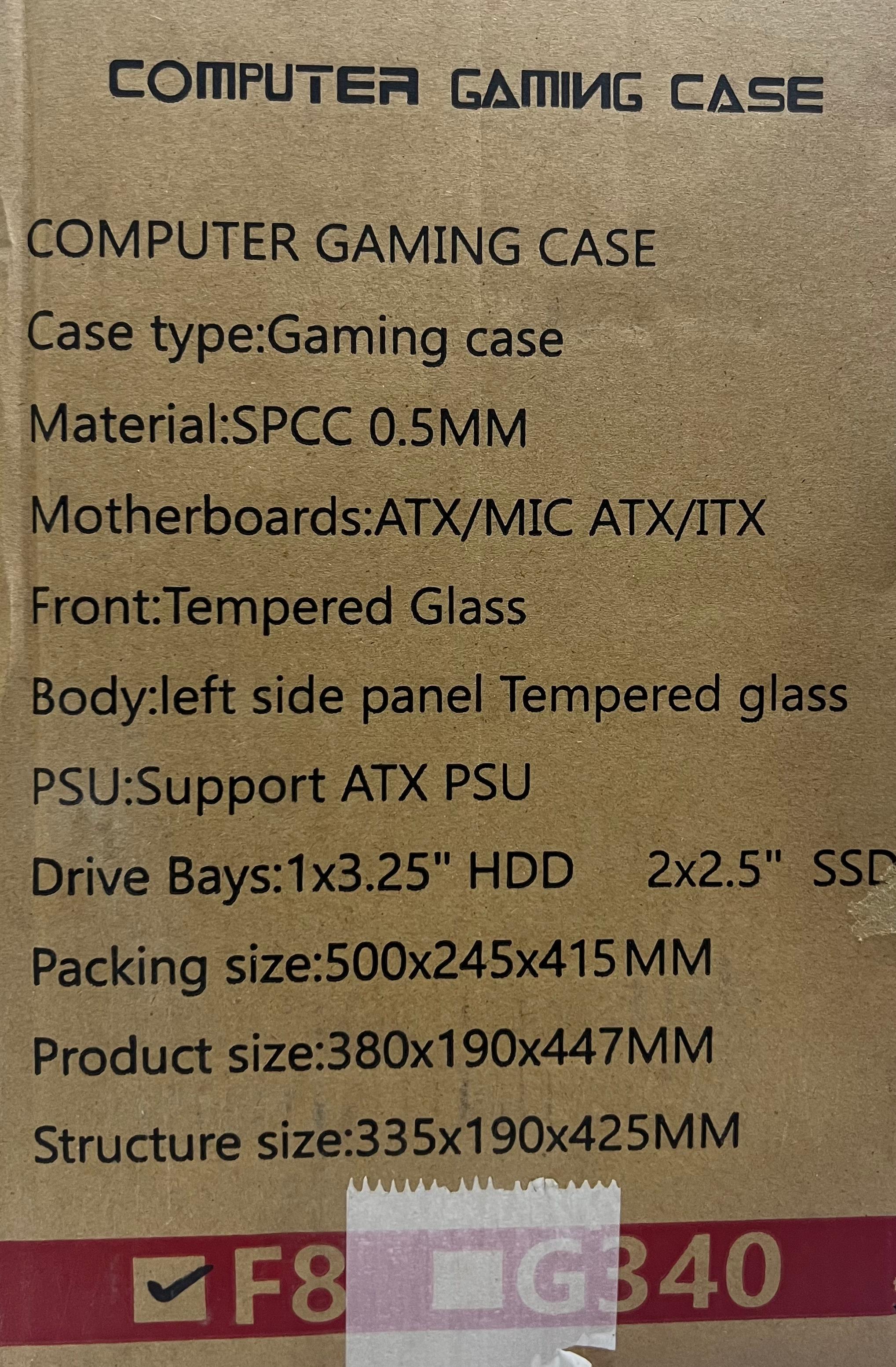 Xtech Casing F8 mid Tower white with 4 Rgb Fans