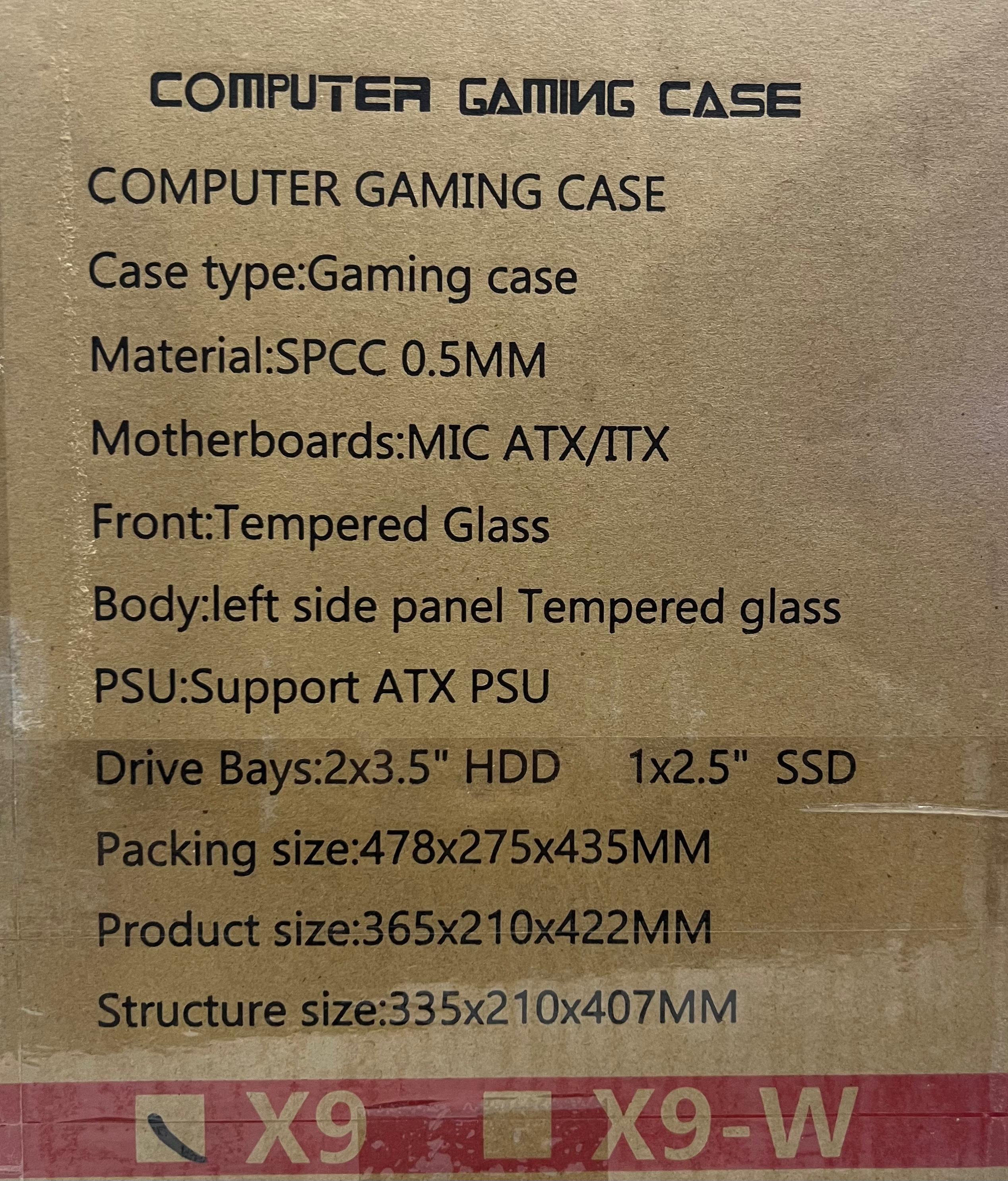Xtech Casing X9 Black 4 RGB Fans