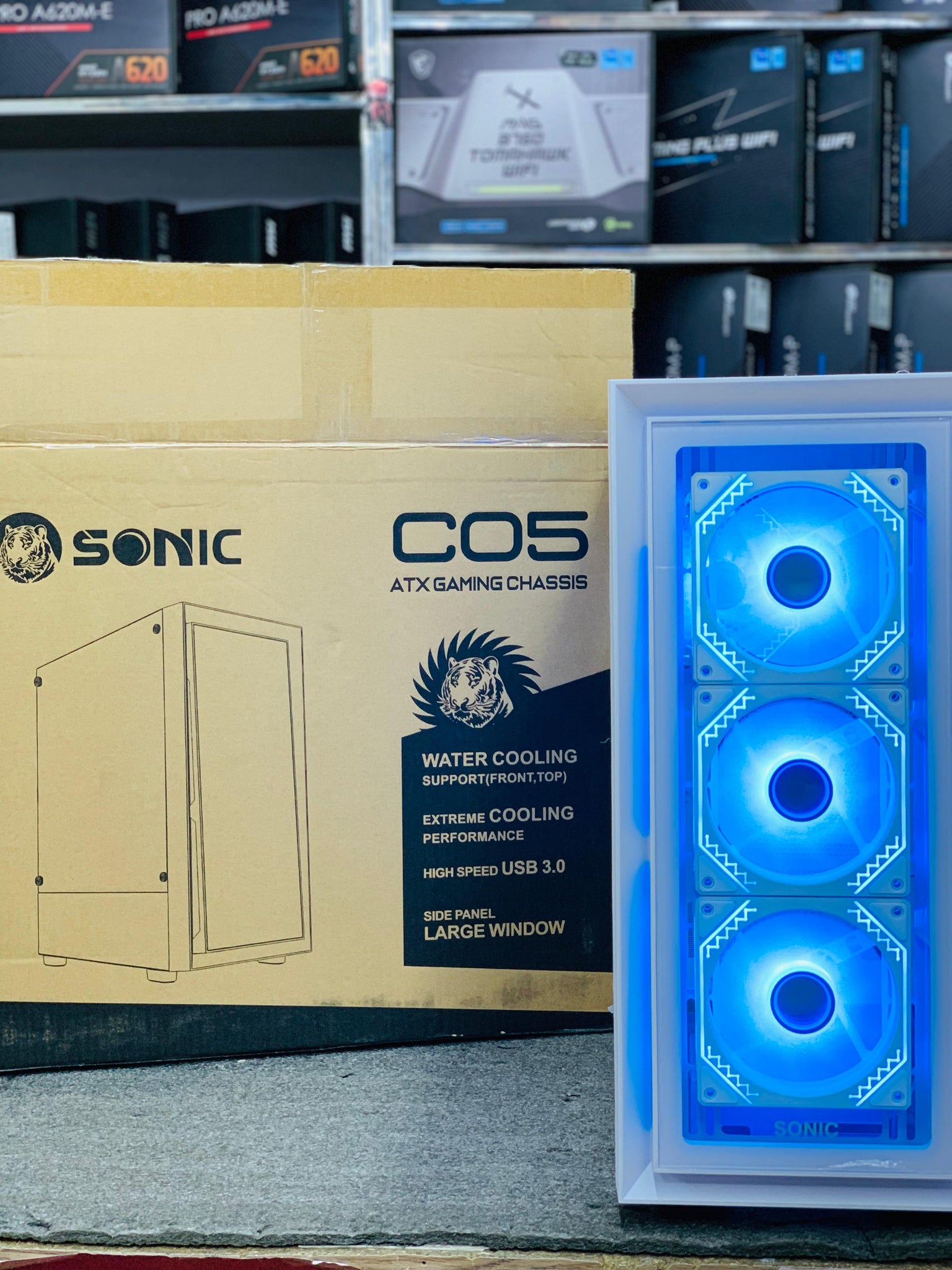 Sonic Casing Gaming C05 White 4 RGB Fans Price in Pakistan – BuyersPK.com