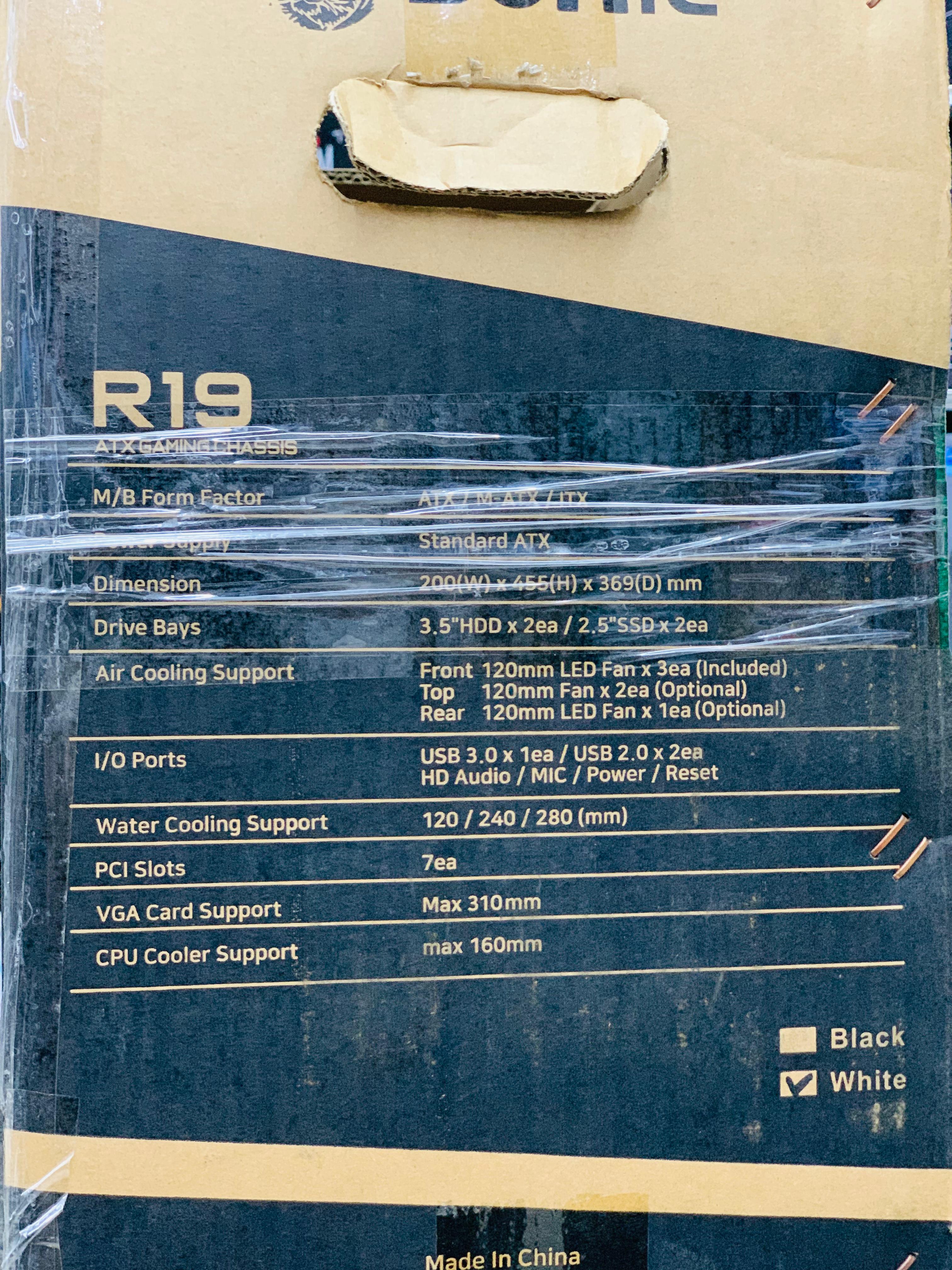 Sonic Casing R19 White 3 RGB Fans