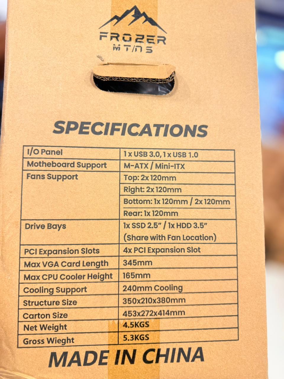 Frozer Casing Aura M 3 Infinity RGB Fans Black