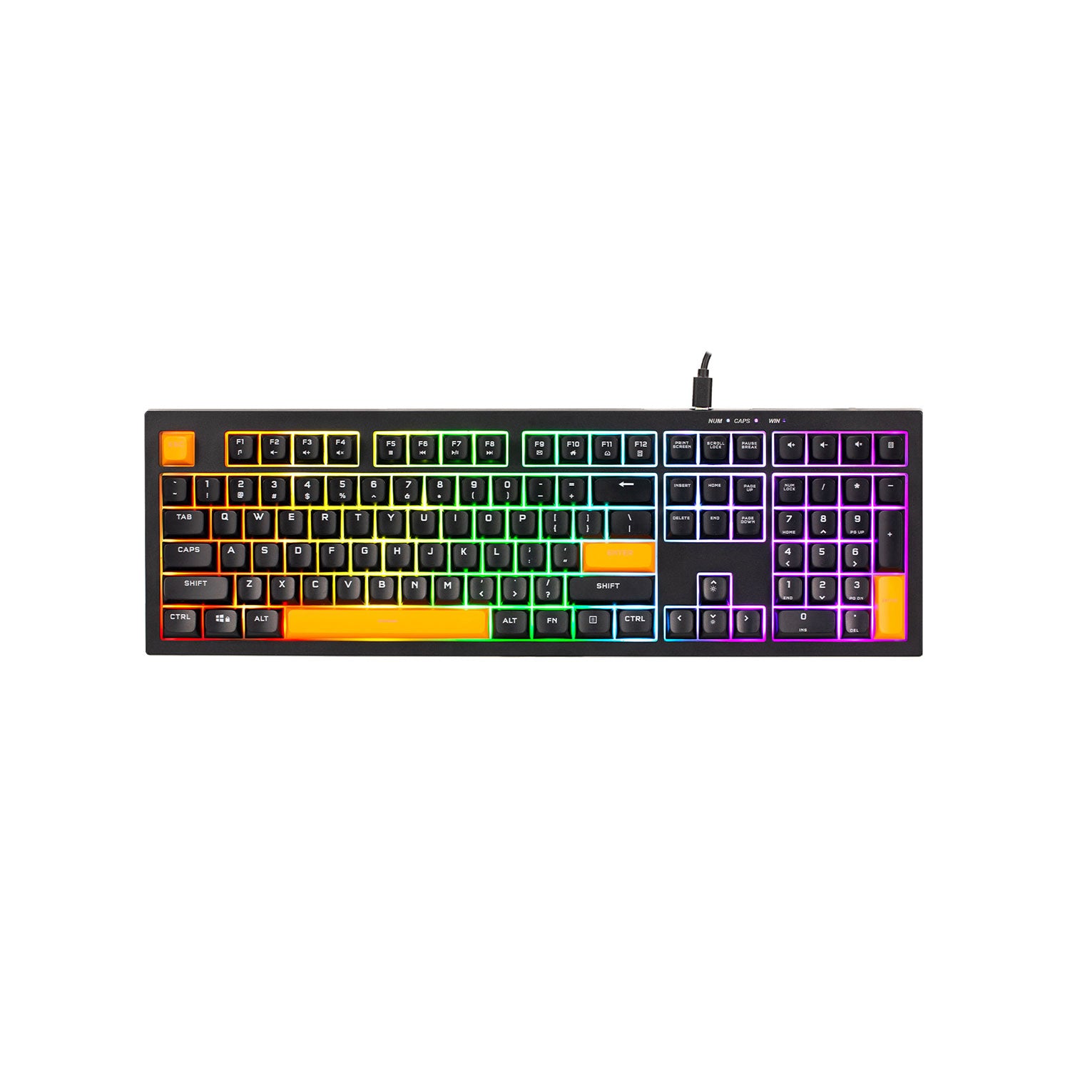 Xtrike Me Keyboard Kb-512 Bk 108 Wired Membrane Usb C Black
