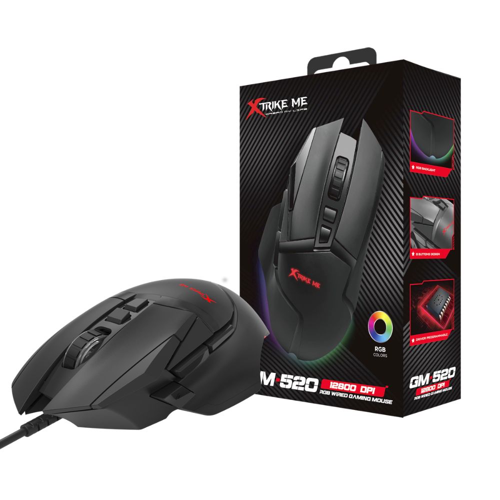 Xtrike Me Mouse Gm520 (8 Buttons) Rgb Wired Gaming
