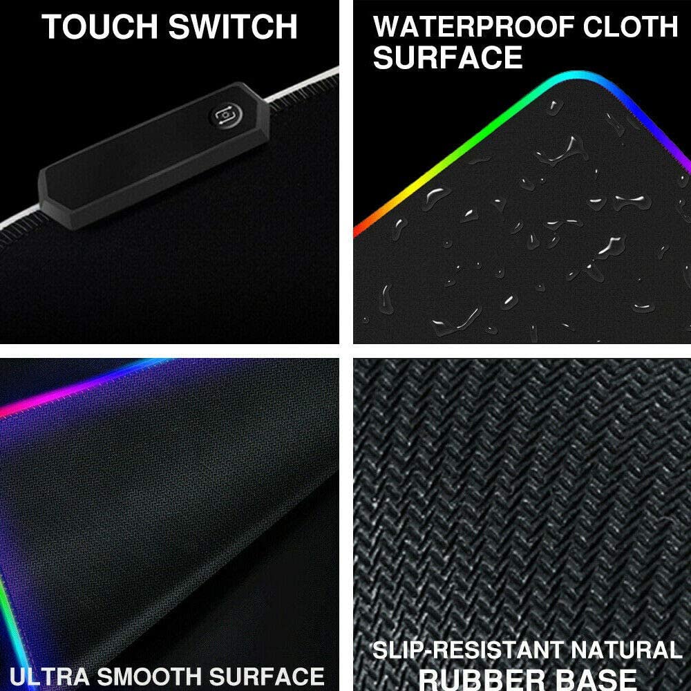 Xtrike Me Mouse Pad Rgb Large (800×300×4mm) With Non-slip Rubber Base Soft Pad