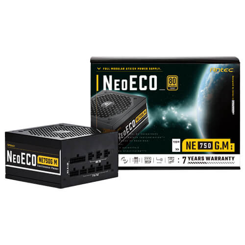 Antec Power Supply NeoECO NE750G M 80+ Gold Certified 750W Fully Modular
