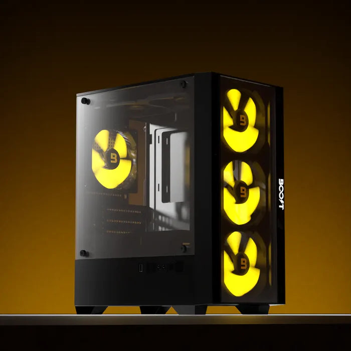 Boost Casing Enclosure Essential Series E200 with 4 ARGB Fans