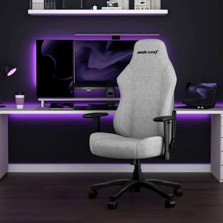 AndaSeat Chair Novis Ultra L Series Best Budget Ergonomic Gaming Chair Black and Grey Fabric