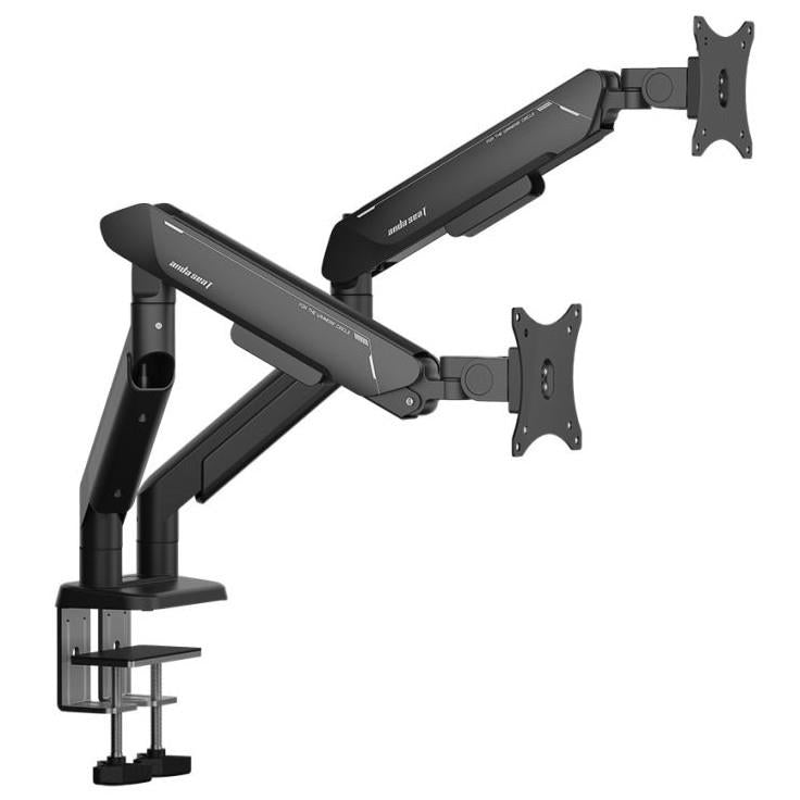 AndaSeat Led Stand Stealth Pro II Duo Ergonomic Dual Monitor Arm - Black