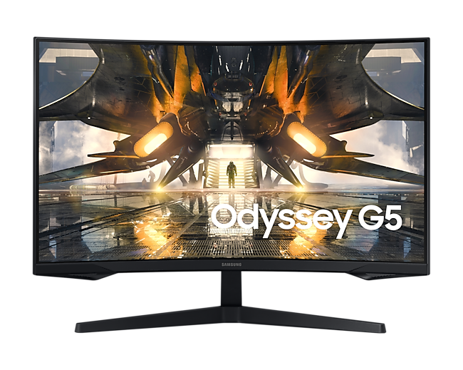 Samsung LED Monitor Odyssey G5 32 Inch Curved Gaming QHD 165Hz 1ms LS32AG550EMXZN