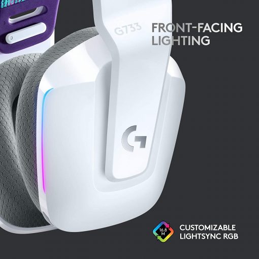 Logitech Headset G733 Wireless Headset, Detachable 6mm Mic White (USED)