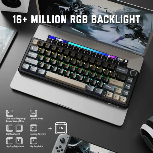 Attack Shark Keyboard X66 Wireless Mechanical 60% RGB (USED)