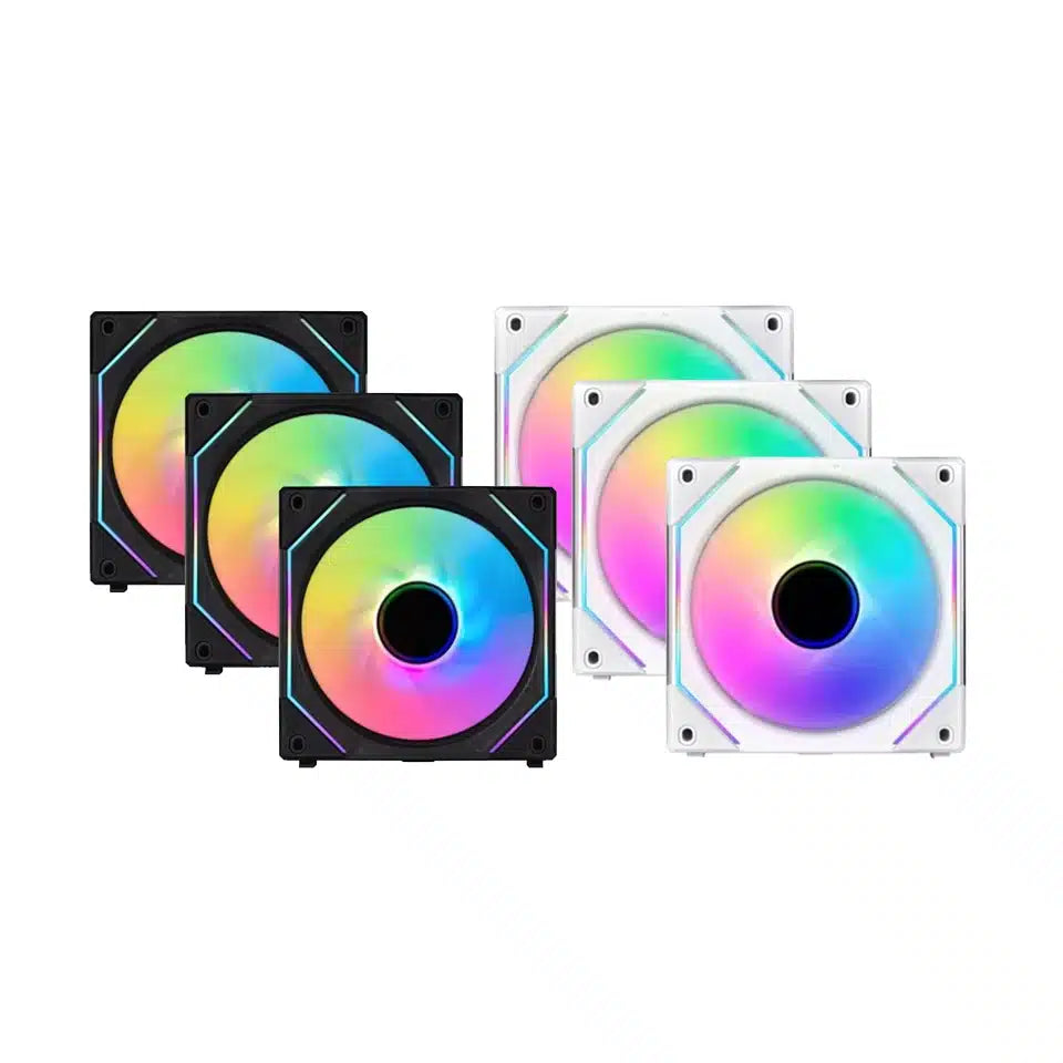 Sonic Case Fan Kit x3 Lian Li fans Black & white ARGB