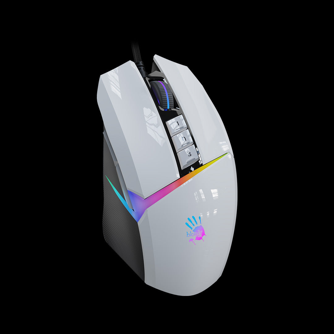 Bloody Mouse W60 Max RGB Gaming Mouse Panda White