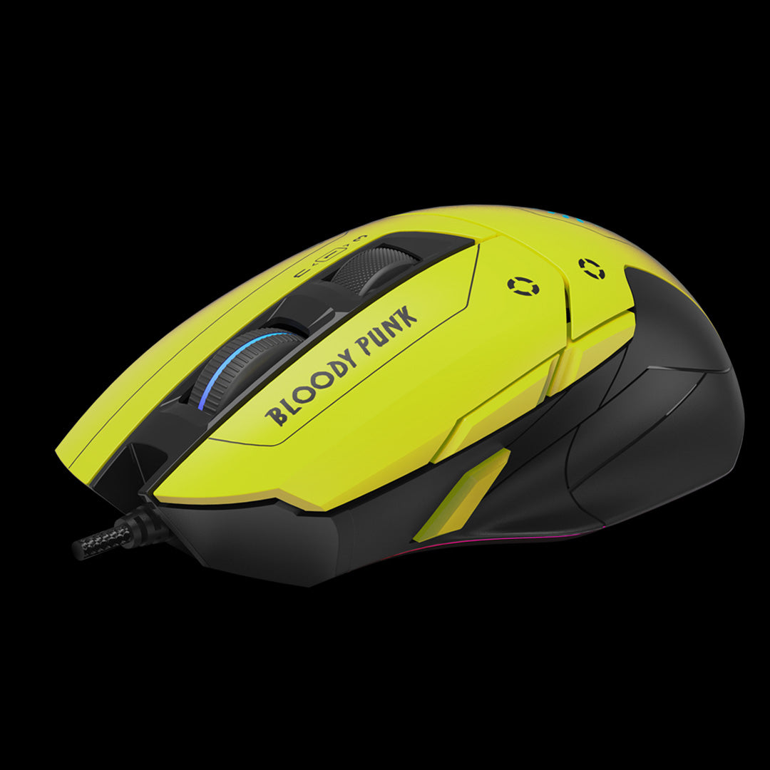 Bloody Mouse W70 Max RGB Gaming Mouse Punk Yellow